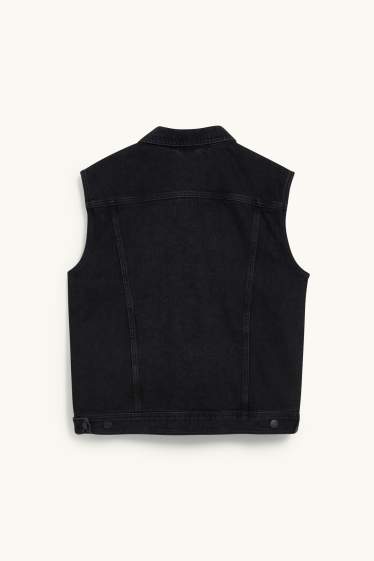 Hommes - Gilet en jean sans manches  - jean gris foncé