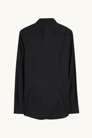 Uomo - Camicia business - body fit - cutaway - LYCRA® - nero