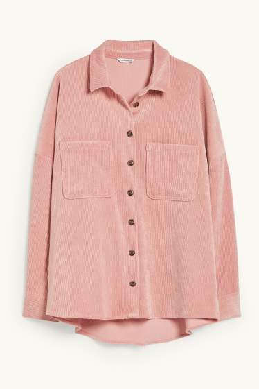 Femmes - CLOCKHOUSE - chemisier en velours - rose