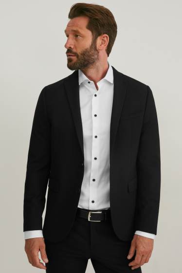 Bărbați - Sacou modular - body fit - stretch - LYCRA® - negru