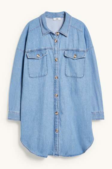 Femei - Bluză din denim - denim-albastru deschis