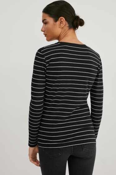 Dames - Set van 2 - longsleeve - zwart