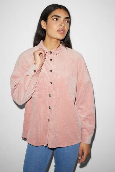 Femmes - CLOCKHOUSE - chemisier en velours - rose