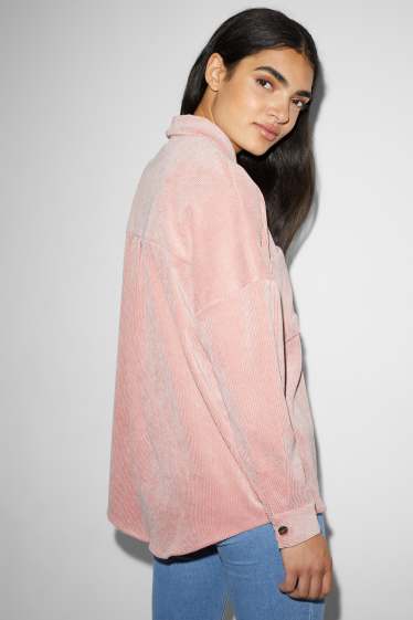 Femmes - CLOCKHOUSE - chemisier en velours - rose