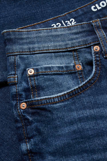 Men - CLOCKHOUSE - slim jeans - LYCRA® - denim-dark blue