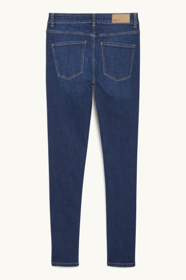 Femei - Skinny jeans - talie medie - LYCRA® - denim-albastru