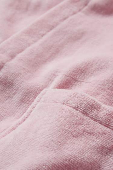 Bambine - Accappatoio di spugna con cappuccio - rosa