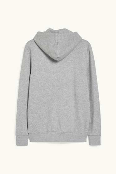 Herren - Hoodie - grau-melange