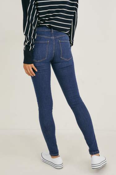 Femei - Skinny jeans - talie medie - LYCRA® - denim-albastru