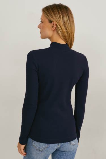 Women - Long sleeve top - dark blue