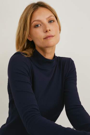 Women - Long sleeve top - dark blue
