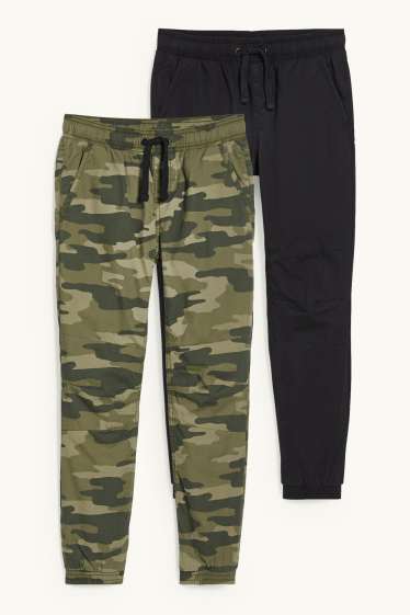 Niños - Pack de 2 - pantalones de tela - camuflaje
