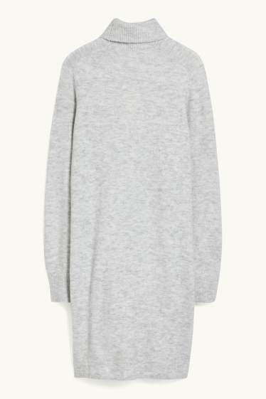 Femmes - Robe en maille - gris clair chiné