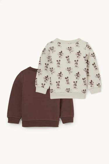Baby Buben - Multipack 2er - Micky Maus - Baby-Sweatshirt - dunkelbraun