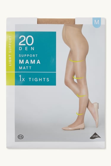 Women - Maternity tights - LYCRA® - 20 denier - beige