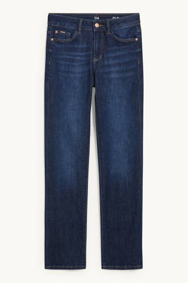 Damen - Straight Jeans - Mid Waist - LYCRA® - dunkeljeansblau