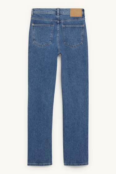 Women - Straight jeans - high waist - blue denim