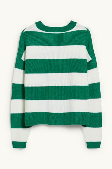Femmes - CLOCKHOUSE - pull - à rayures - blanc / vert