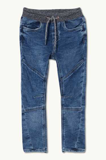 Děti - chlapci - Curved jeans - jog denim - džíny - modrošedé