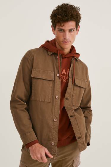 Hommes - Veste-chemise - LYCRA® - kaki