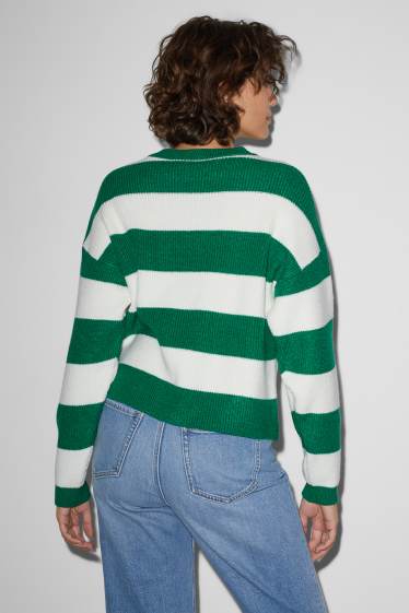 Femmes - CLOCKHOUSE - pull - à rayures - blanc / vert