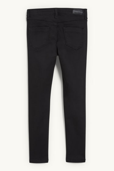 Enfants filles - Skinny jean - jean chaud - jean gris foncé