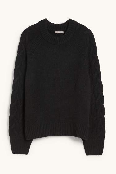 Damen - Pullover - schwarz