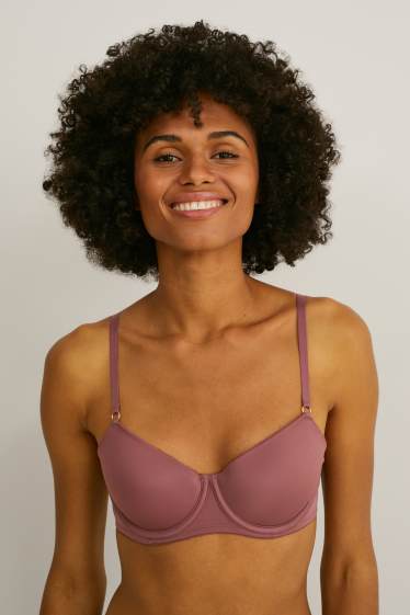 Damen - Multipack 2er - BH mit Bügel - FULL COVERAGE - wattiert - bordeaux