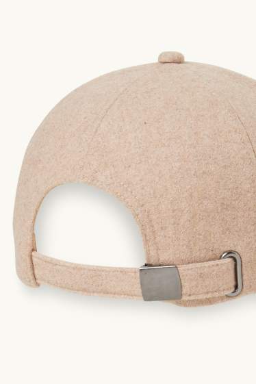 Men - Cap - wool blend - beige-melange