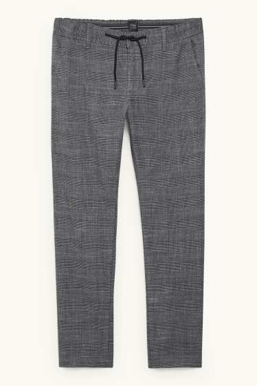 Herren - Hose - Tapered Fit - Flex - LYCRA® - grau-melange