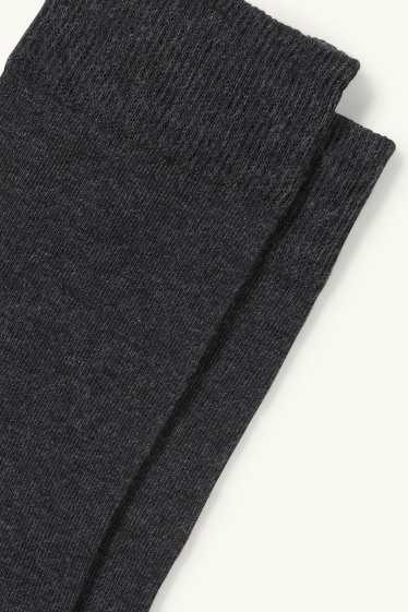 Herren - Multipack 3er - Socken - LYCRA® - Aloe Vera - grau-melange