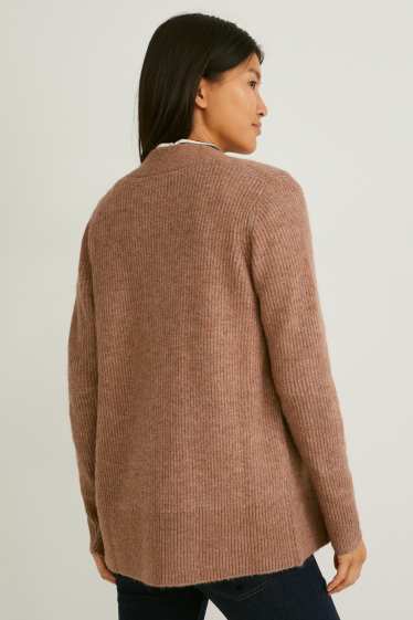 Women - Basic cardigan - light brown
