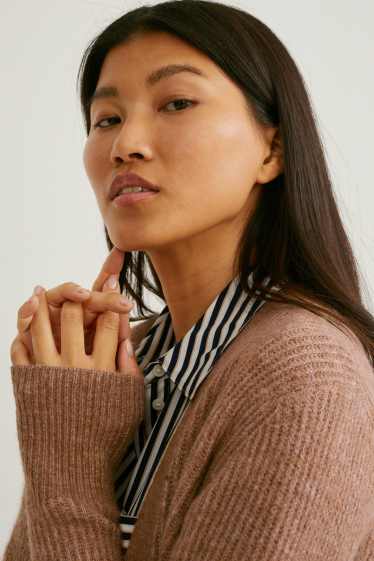 Women - Basic cardigan - light brown