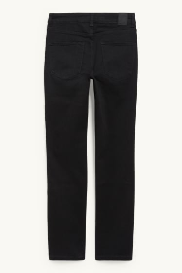 Dámské - Straight jeans - mid waist - LYCRA® - černá