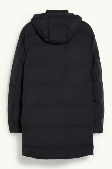 Herren - Steppjacke mit Kapuze - schwarz