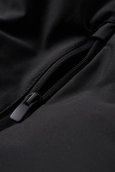 Herren - Steppjacke mit Kapuze - schwarz