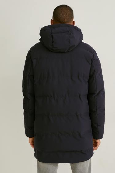 Herren - Steppjacke mit Kapuze - schwarz