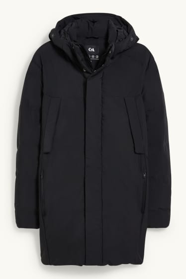 Herren - Steppjacke mit Kapuze - schwarz