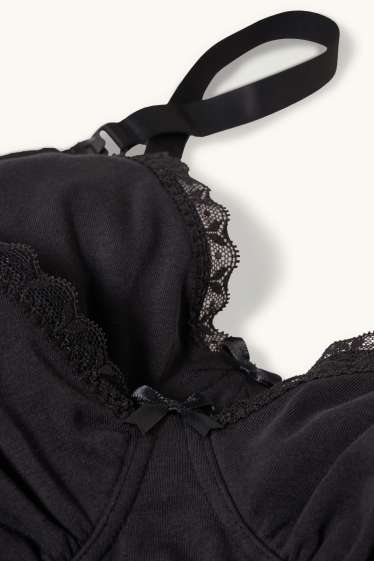 Dames - Set van 2 - voedings-BH - zwart