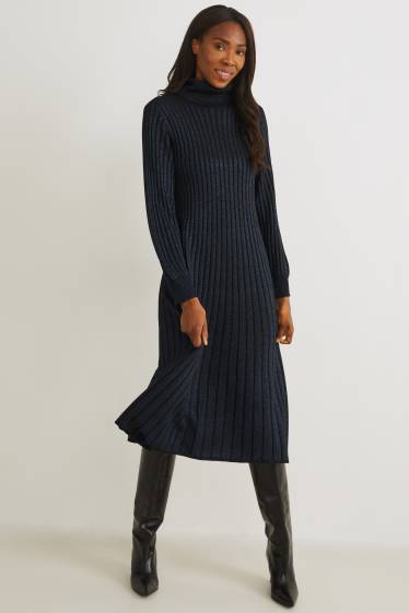 Femmes - Robe de maille - noir