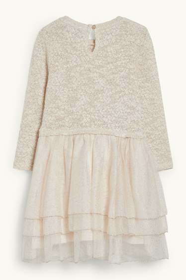 Kinder Mädchen - Kleid - cremeweiss