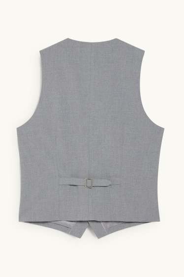 Uomo - Gilet coordinabile - slim fit - Flex - LYCRA® - grigio chiaro melange
