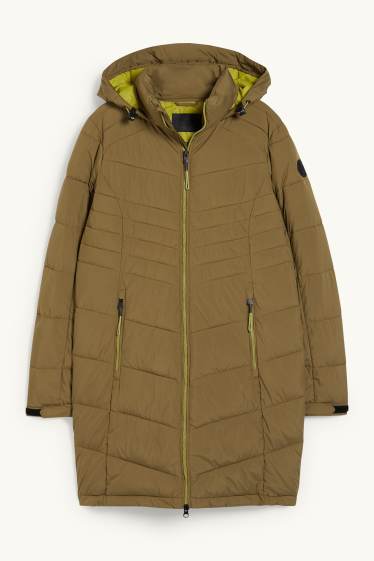 Femmes - Manteau doudoune à capuche - vert