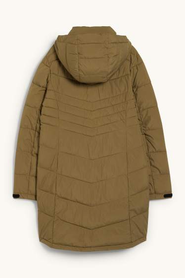 Femmes - Manteau doudoune à capuche - vert