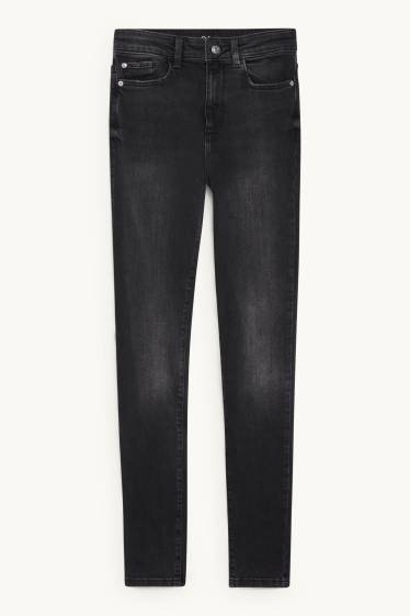 Dona - Skinny jeans - cintura alta - LYCRA® - texà gris fosc