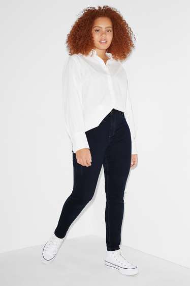 Dames - CLOCKHOUSE - super skinny jeans - high waist - jeansdonkerblauw
