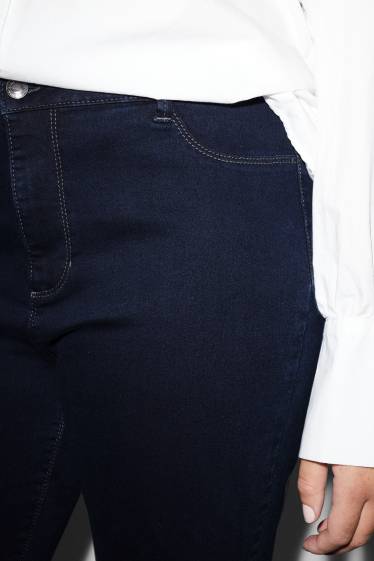 Dames - CLOCKHOUSE - super skinny jeans - high waist - jeansdonkerblauw