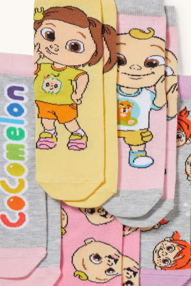 Children Girls - Multipack of 5 - CoComelon - socks with motif - rose