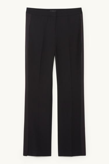 Women - Trousers - high waist - straight fit - black