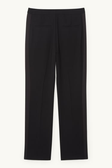 Women - Trousers - high waist - straight fit - black